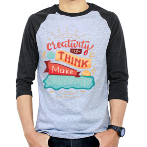 Kaos Raglan Sweater Pria Creativity