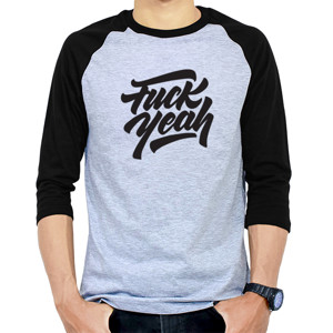 Kaos Raglan Fuck Yeah