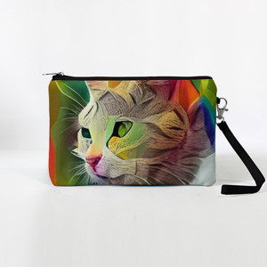 Dompet Dompet pouch rainbow stray cat