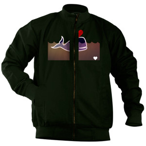 Jaket Bomber Whale of Love - Paus Cinta - Kaos Couple