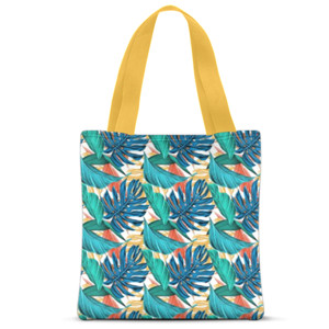 Tas Tote Fullprint Large Tote Bag - Spring Leaves