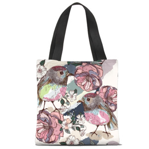 Tas Tote Fullprint TWO BIRDS
