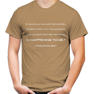 Kaos Polo Maldini Quotes Man (Coklat muda)