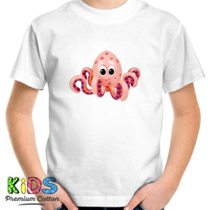 Kaos Kaos Anak Gambar Octopus
