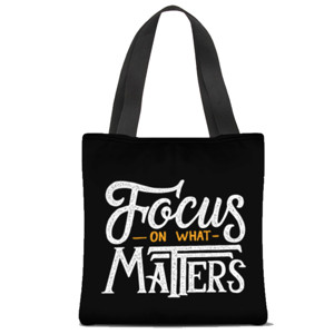 Tas Tote Fullprint Focus On What Matters