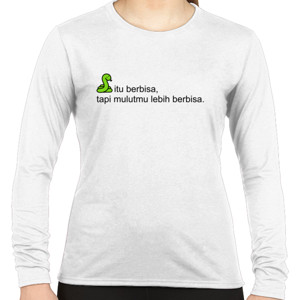 Kaos Kaos Wanita Mulut Berbisa Lengan Panjang  Co_mbro