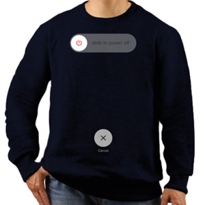 Jaket Sweater Slide To Power Off  