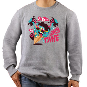 Jaket Sweater Ice Cream Lunch Time  