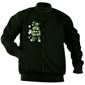 Jaket Bomber Sepeda Green