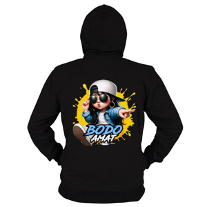 Hoodie Zipper Gambar Kata 001