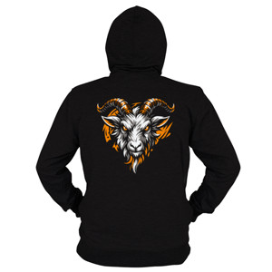 Hoodie Zipper Dark Goat