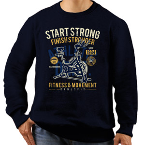Jaket Sweater Start Strong Finish Stronger