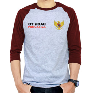 Kaos Raglan Back to Pancasila