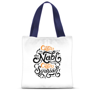 Tas Tote Fullprint Cinta Nabi Cinta Syariah