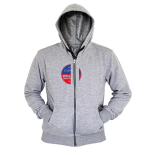 Hoodie Zipper Will You Shut Up, Man ganjar logo