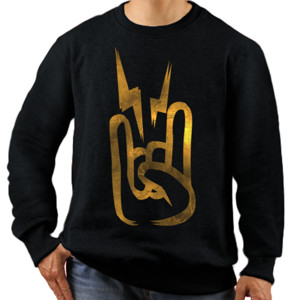 Jaket Sweater Horns Up (Gold)