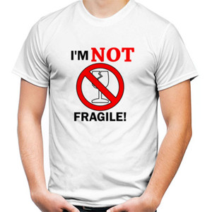 Kaos I'm not fragile black text