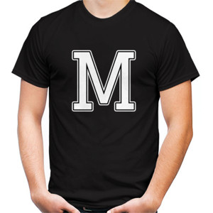 Kaos Kaos Hitam Huruf M Keren