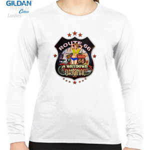 Kaos 78 shutdown route 66 white tee