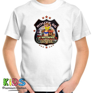 Kaos 78 shutdown route 66 white tee