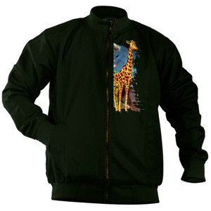 Jaket Bomber Giraffe Animal Lover T-Shirt Design