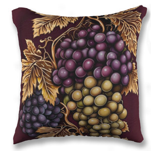 Bantal Buah anggur batik style