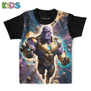 Kaos Anak Full-Print avenger kid thanos