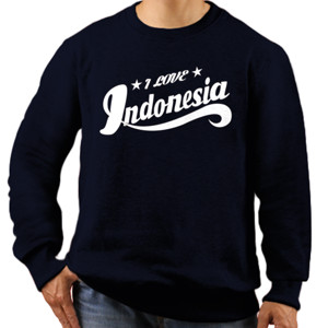 Jaket Sweater I LOVE INDONESIA