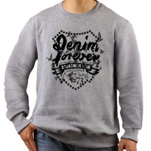 Jaket Sweater Denim Forever