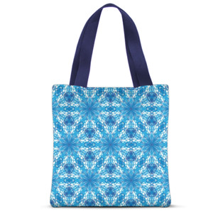 Tas Tote Fullprint Blue Winter