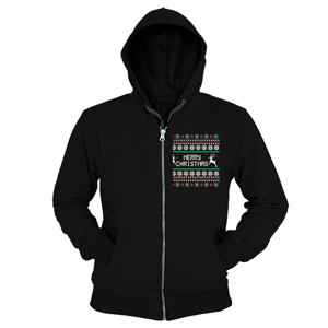 Hoodie Zipper Merry christmas