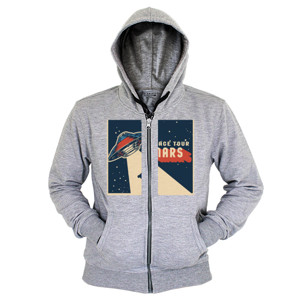 Hoodie Zipper Space Tour To Mars