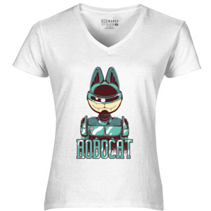 Kaos Jepang Robot Cat