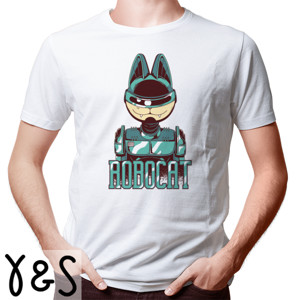 Kaos Jepang Robot Cat