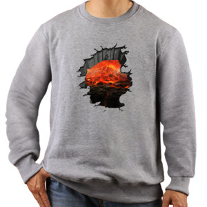 Jaket Sweater under world 3D t-shirt