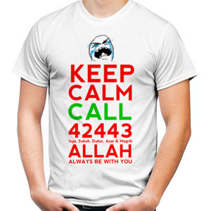 Kaos GALAU KEEP CALM CAL 42443 ALLAH ALWAYS BE WITH YOU