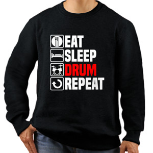 Jaket Sweater Eat Sleep Drum