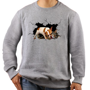 Jaket Sweater Love Dog To Cat