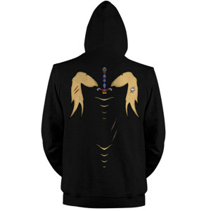 Jaket Hoodie Desain sobek dan pedang