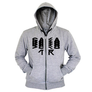 Hoodie Zipper SAKATIAR Text Logo Black