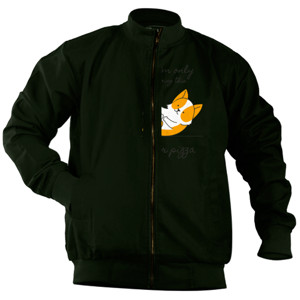 Jaket Bomber Cat Pizza