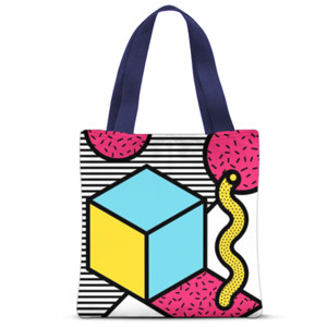 Tas Tote Fullprint Neo memphis background 1