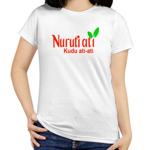 Kaos Baju Kata Kata Lucu Plesetan NURUTI ATI