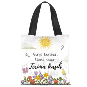 Tas Tote Fullprint Give Thanks Totebag by Properly Outfit