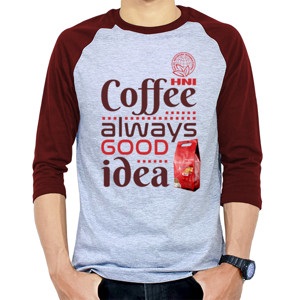 Kaos Raglan Ginseng Coffee HNI Good Idea