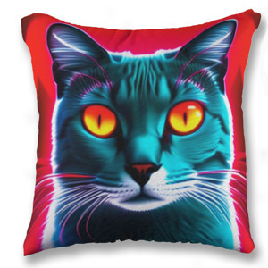 Bantal bantal sofa neon cat