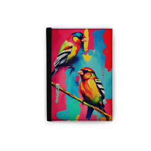 Dompet Passport Colorful Finch Birds