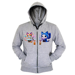 Hoodie Zipper Kaos Bayi Kucing Lucu