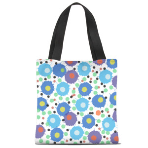 Tas Tote Fullprint Tas jinjing motif buah abstrak