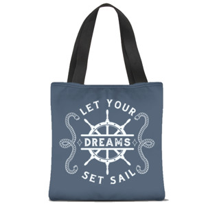 Tas Tote Fullprint Nautical Helm Ship